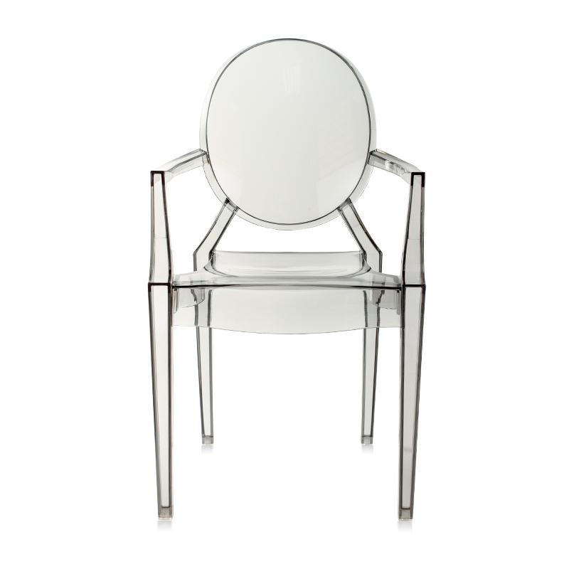 Cadeira de jantar cozinha design acrílica Ghost Sofia Fumê