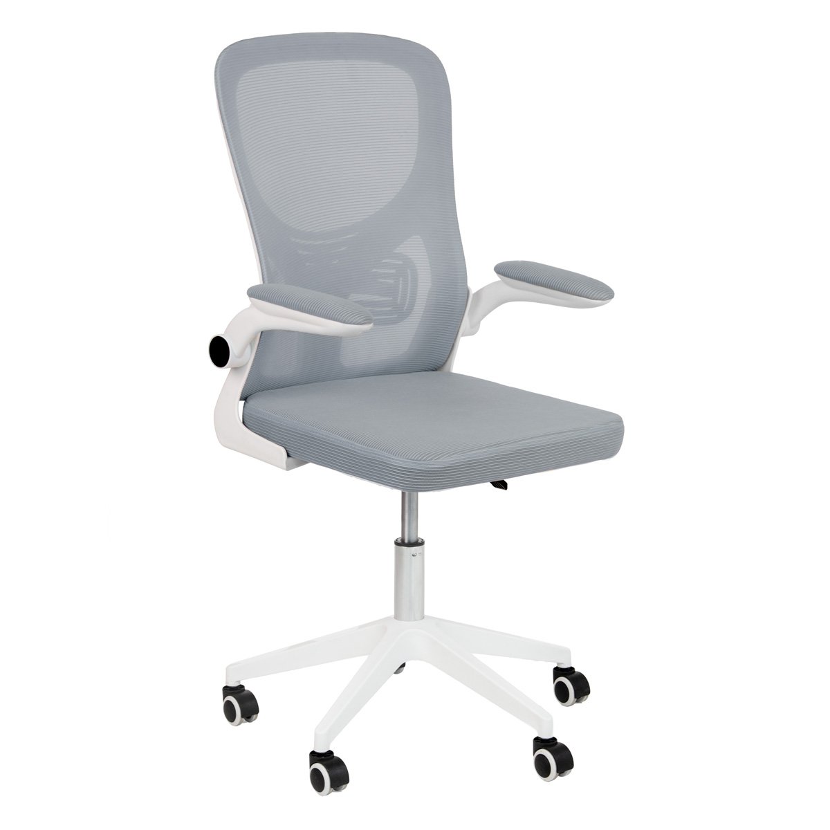 Cadeira escritório rodizio office Bytes Cinza Claro