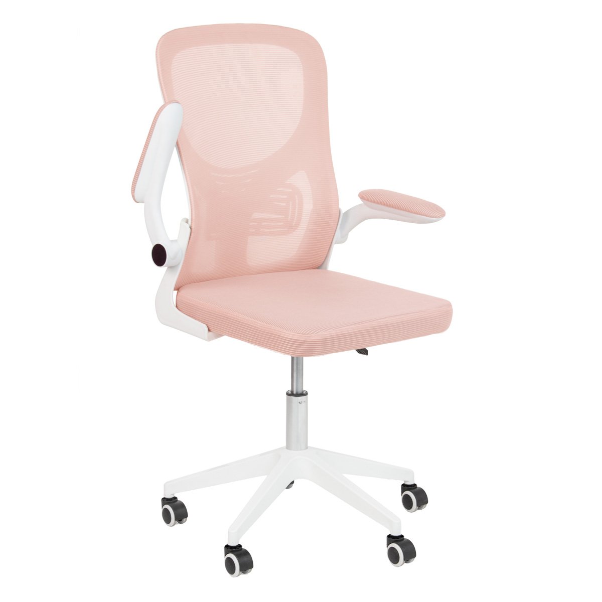 Cadeira escritório rodizio office Bytes Rosa claro