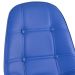 Cadeira estofada Charles Eames Eiffel Botonê com pés de madeira clara Azul