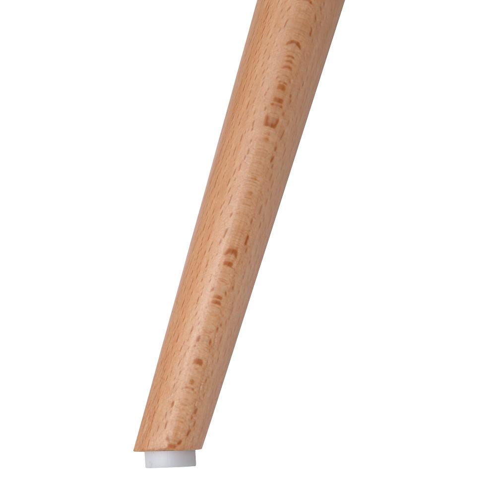 Cadeira estofada Charles Eames Eiffel Botonê com pés de madeira clara Nude