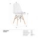 Cadeira estofada Charles Eames Eiffel Botonê com pés de madeira escura Marrom