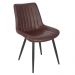 Cadeira estofada design industrial Chicago Marrom café