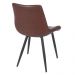 Cadeira estofada design industrial Chicago Marrom café