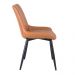 Cadeira estofada design industrial Chicago Marrom caramelo