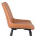 Cadeira estofada design industrial Chicago Marrom caramelo