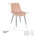 Cadeira estofada design industrial Chicago Marrom caramelo