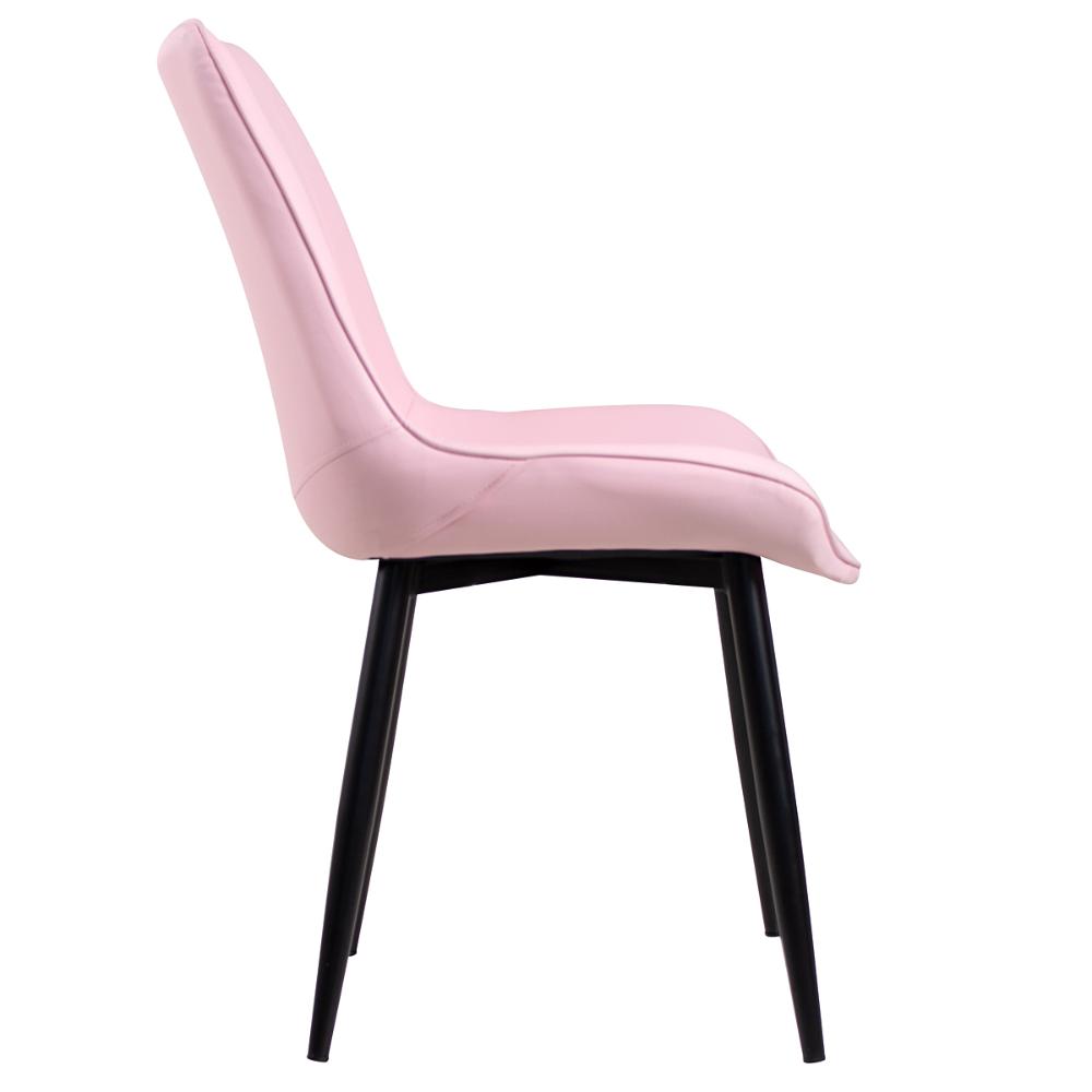 Cadeira estofada design industrial Chicago Rosa-claro