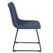 Cadeira estofada industrial Loft7 Vintage Brusque Azul petróleo