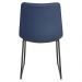 Cadeira estofada industrial Loft7 Vintage Brusque Azul petróleo