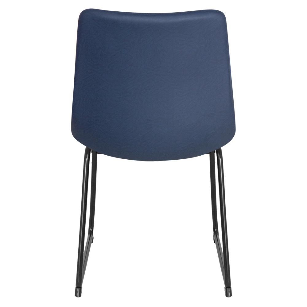 Cadeira estofada industrial Loft7 Vintage Brusque Azul petróleo