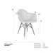 Cadeira infantil Eames Junior com apoio de braços Rosa claro