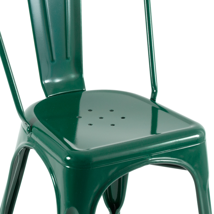 Conjunto - 6 x cadeiras Iron Tolix - Industrial - Vintage - Verde floresta