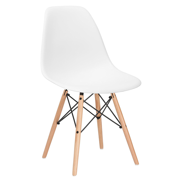 Conjunto - Mesa Eames 100 cm branco + 4 cadeiras Eames Eiffel DSW branco