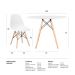 Conjunto - Mesa Eames 100 cm branco + 4 cadeiras Eames Eiffel DSW branco