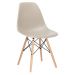 Conjunto - Mesa Eames 100 cm branco + 4 cadeiras Eames Eiffel DSW nude