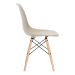 Conjunto - Mesa Eames 100 cm branco + 4 cadeiras Eames Eiffel DSW nude