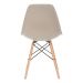 Conjunto - Mesa Eames 100 cm branco + 4 cadeiras Eames Eiffel DSW nude