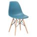 Conjunto - Mesa Eames 100 cm branco + 4 cadeiras Eames Eiffel DSW turquesa