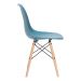 Conjunto - Mesa Eames 100 cm branco + 4 cadeiras Eames Eiffel DSW turquesa