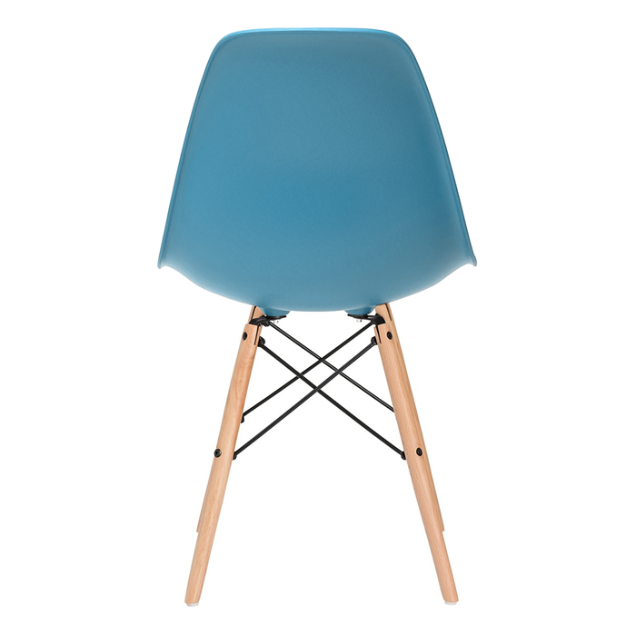 Conjunto - Mesa Eames 100 cm branco + 4 cadeiras Eames Eiffel DSW turquesa