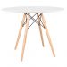 Conjunto - Mesa Eames 100 cm branco + 4 cadeiras Eames Eiffel DSW verde claro