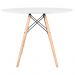 Conjunto - Mesa Eames 100 cm branco + 4 cadeiras Eames Eiffel DSW verde claro