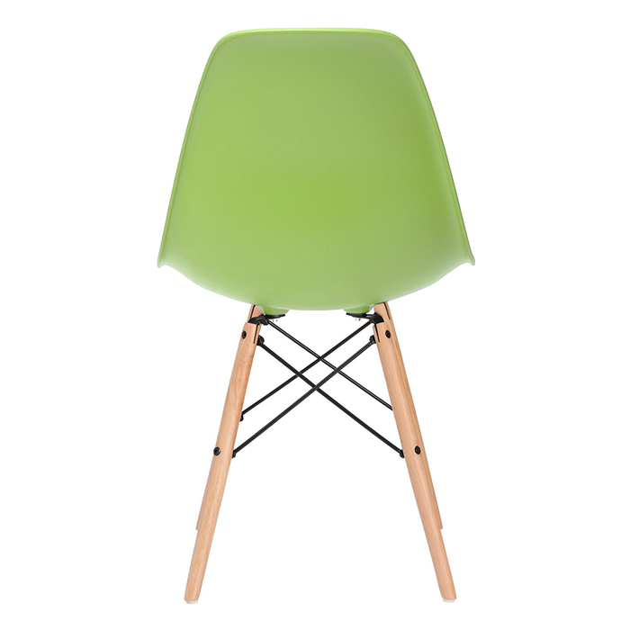 Conjunto - Mesa Eames 100 cm branco + 4 cadeiras Eames Eiffel DSW verde claro