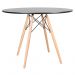 Conjunto - Mesa Eames 100 cm preto + 4 cadeiras Eames Eiffel DSW amarelo