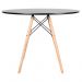 Conjunto - Mesa Eames 100 cm preto + 4 cadeiras Eames Eiffel DSW amarelo