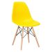 Conjunto - Mesa Eames 100 cm preto + 4 cadeiras Eames Eiffel DSW amarelo