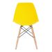 Conjunto - Mesa Eames 100 cm preto + 4 cadeiras Eames Eiffel DSW amarelo