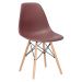 Conjunto - Mesa Eames 100 cm preto + 4 cadeiras Eames Eiffel DSW marrom