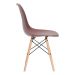 Conjunto - Mesa Eames 100 cm preto + 4 cadeiras Eames Eiffel DSW marrom