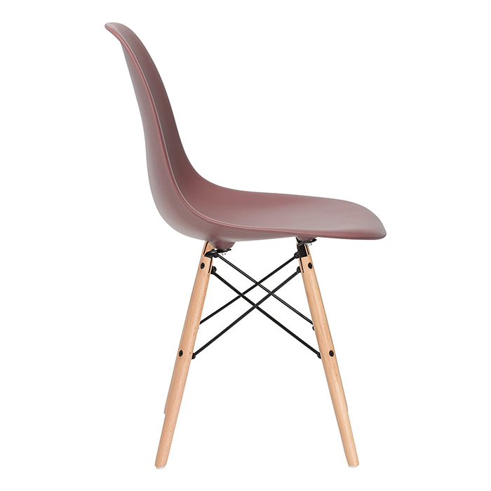 Conjunto - Mesa Eames 100 cm preto + 4 cadeiras Eames Eiffel DSW marrom