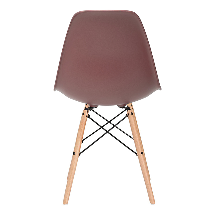 Conjunto - Mesa Eames 100 cm preto + 4 cadeiras Eames Eiffel DSW marrom