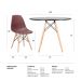 Conjunto - Mesa Eames 100 cm preto + 4 cadeiras Eames Eiffel DSW marrom