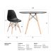 Conjunto - Mesa Eames 100 cm preto + 4 cadeiras Eames Eiffel DSW preto
