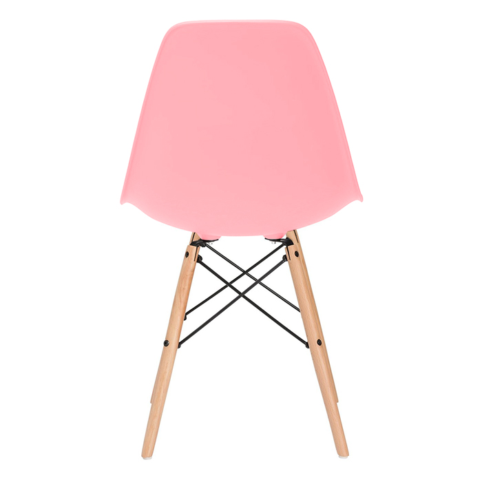 Conjunto - Mesa Eames 100 cm preto + 4 cadeiras Eames Eiffel DSW rosa