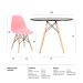 Conjunto - Mesa Eames 100 cm preto + 4 cadeiras Eames Eiffel DSW rosa