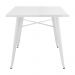 Conjunto - Mesa quadrada Tolix + 4 banquetas baixas Tolix - Metal - Branco