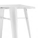 Conjunto - Mesa quadrada Tolix + 4 banquetas baixas Tolix - Metal - Branco