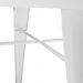 Conjunto - Mesa quadrada Tolix + 4 banquetas baixas Tolix - Metal - Branco