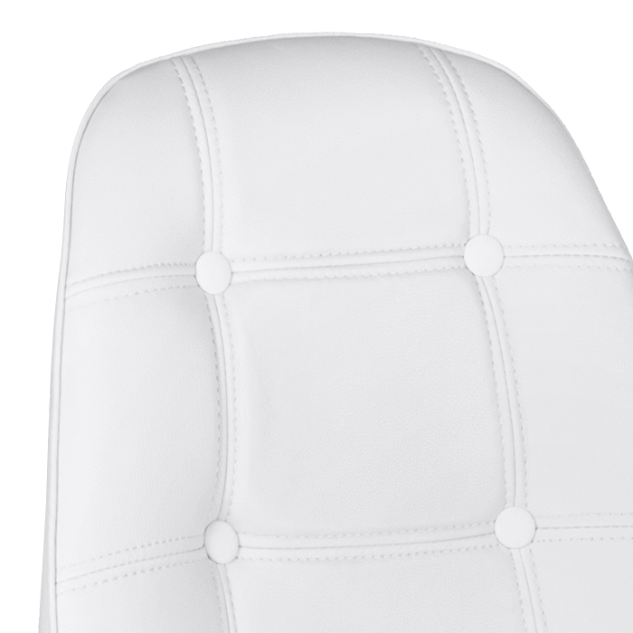 Conjunto Mesa de vidro Eames 100 cm + 4 cadeiras estofadas Eames Eiffel Botonê - Branco