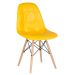 Conjunto mesa retangular 120 x 80 cm branco + 4 cadeiras Eames Eiffel Botonê amarelo