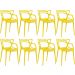 KIT - 8 x cadeiras Masters Allegra - Amarelo