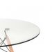 KIT - Mesa Eames com tampo de vidro 90 cm + 4 cadeiras Eiffel DAW Marrom