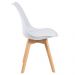 KIT - Mesa de jantar retangular 80 x 140 cm preto + 4 cadeiras Leda branco
