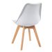 KIT - Mesa de jantar retangular 80 x 140 cm preto + 4 cadeiras Leda branco