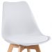 KIT - Mesa de jantar retangular 80 x 140 cm preto + 4 cadeiras Leda branco